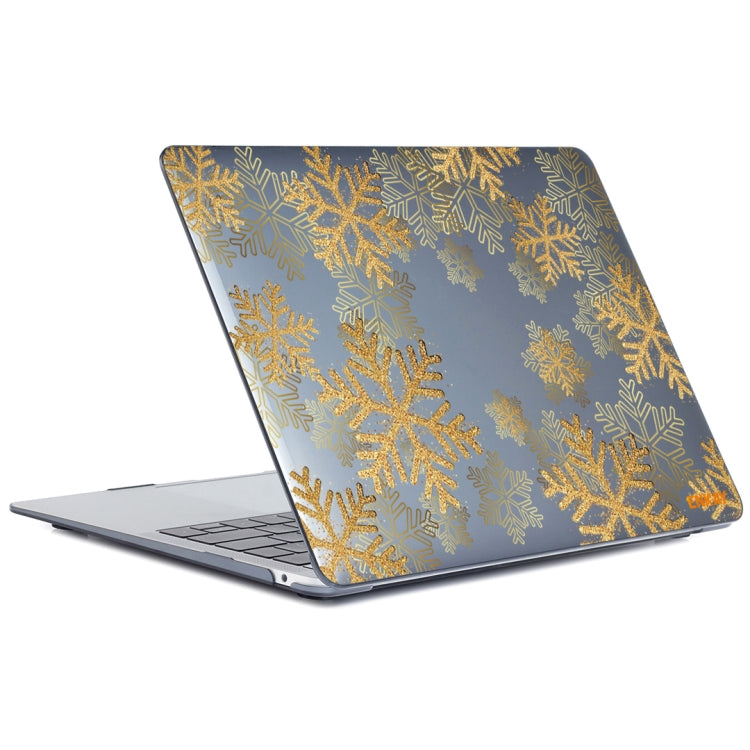 ENKAY Vintage Pattern Series Laotop Protective Crystal Case For MacBook Pro 13.3 inch A2251 / A2289 / A2338 2020(Golden Snowflake) - MacBook Pro Cases by ENKAY | Online Shopping UK | buy2fix