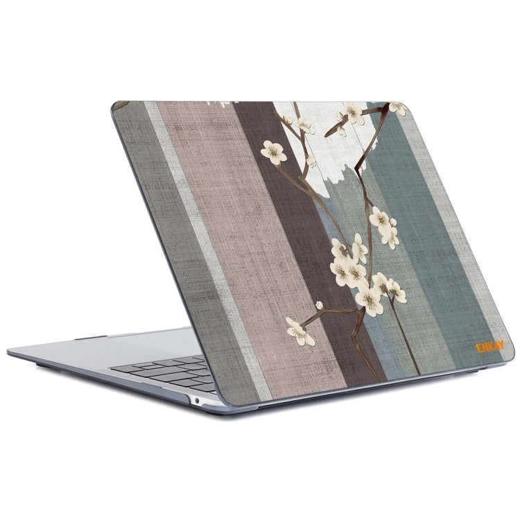 ENKAY Vintage Pattern Series Laotop Protective Crystal Case For MacBook Pro 13.3 inch A2251 / A2289 / A2338 2020(Plum Blossom) - MacBook Pro Cases by ENKAY | Online Shopping UK | buy2fix