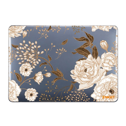 ENKAY Vintage Pattern Series Laotop Protective Crystal Case For MacBook Pro 16 inch A2141(Golden Peony) - MacBook Pro Cases by ENKAY | Online Shopping UK | buy2fix