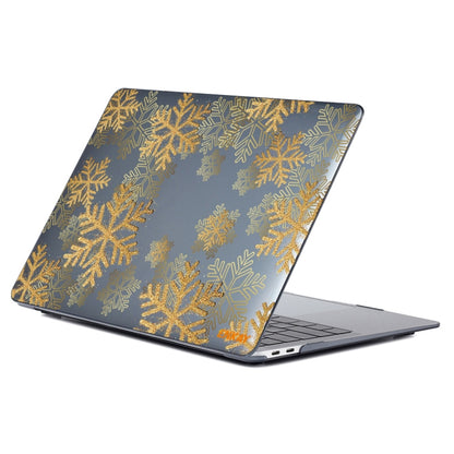 ENKAY Vintage Pattern Series Laotop Protective Crystal Case For MacBook Pro 16 inch A2141(Golden Snowflake) - MacBook Pro Cases by ENKAY | Online Shopping UK | buy2fix