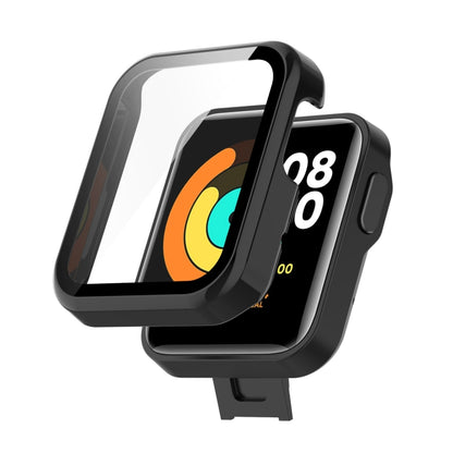 For Xiaomi Mi Watch Lite PC+ Toughened Film Protective Case(Black) - Watch Cases by buy2fix | Online Shopping UK | buy2fix