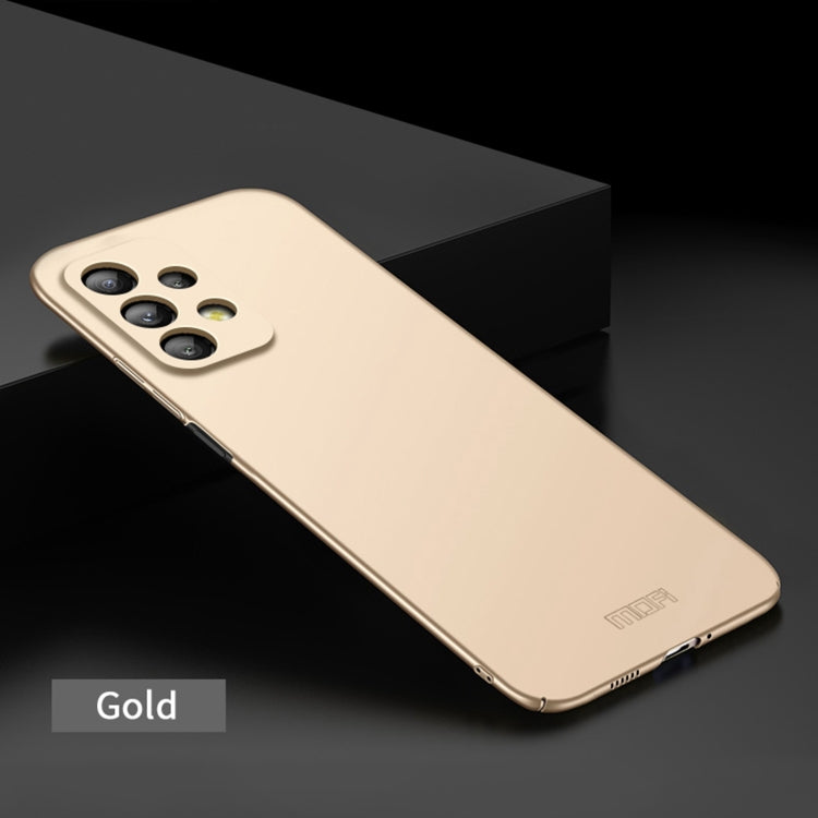 For Samsung Galaxy A73 5G MOFI Frosted PC Ultra-thin Hard Phone Case(Gold) - Galaxy Phone Cases by MOFI | Online Shopping UK | buy2fix