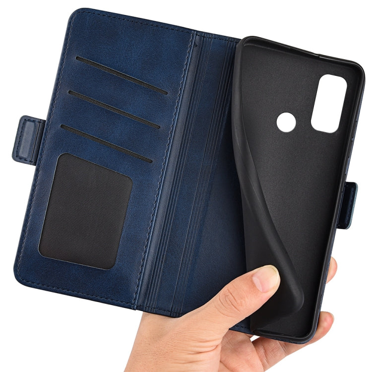 For Ulefone note 10 Dual-side Magnetic Buckle Leather Phone Case(Dark Blue) - Ulefone Cases by buy2fix | Online Shopping UK | buy2fix