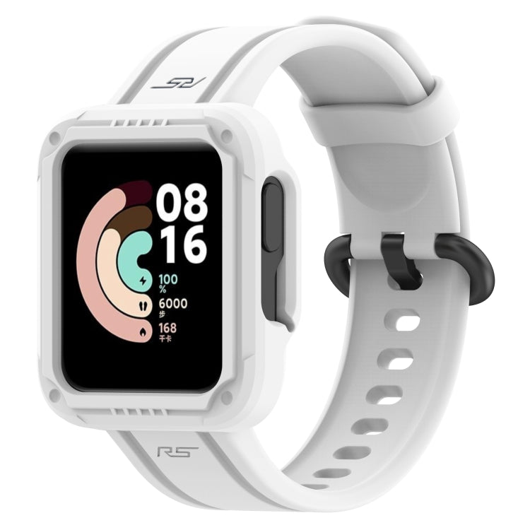 For Xiaomi Mi Watch Lite Silicone Solid Color Watch Band(White) - Watch Bands by buy2fix | Online Shopping UK | buy2fix