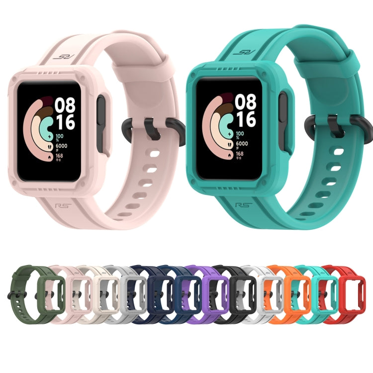 For Xiaomi Mi Watch Lite Silicone Solid Color Watch Band(White) - Watch Bands by buy2fix | Online Shopping UK | buy2fix