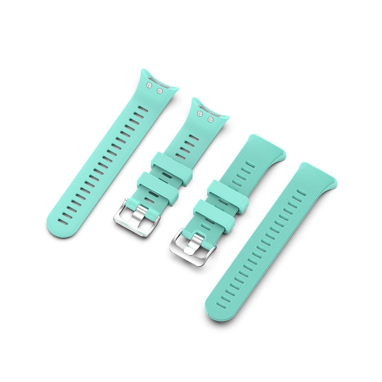 For Garmin Forerunner 45 / Forerunner 45S Universal Twill Solid Color Silicone Watch Band(Teal) - Watch Bands by buy2fix | Online Shopping UK | buy2fix