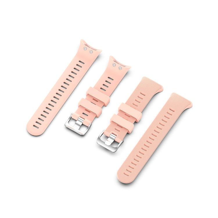 For Garmin Forerunner 45 / Forerunner 45S Universal Twill Solid Color Silicone Watch Band(Pink) - Watch Bands by buy2fix | Online Shopping UK | buy2fix