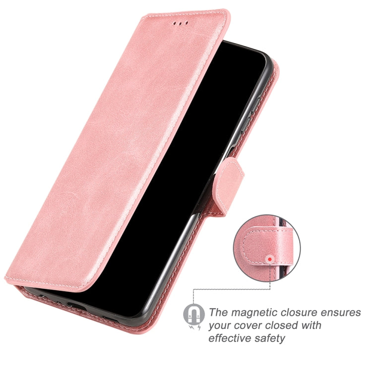 For Honor 60 Pro JUNSUNMAY Calf Texture Leather Phone Case(Pink) - Honor Cases by JUNSUNMAY | Online Shopping UK | buy2fix