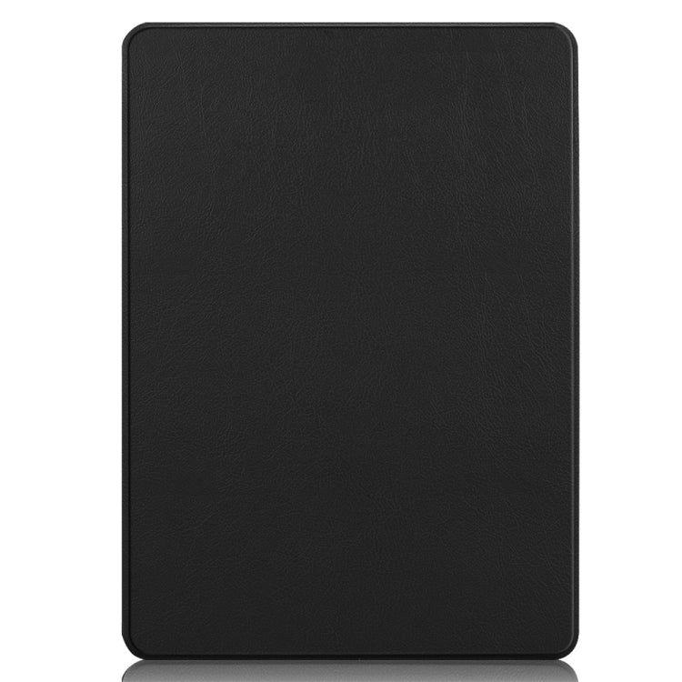 For Microsoft Surface Pro 9 JUNSUNMAY Custer Solid Color 3-Fold Stand Leather Tablet Case(Black) - Microsoft by JUNSUNMAY | Online Shopping UK | buy2fix