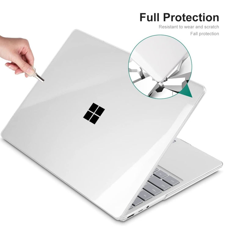 For Microsoft Surface Laptop 2/3/4/5 13.5 Cloth 1769/1867/1958/1950 ENKAY Hat-Prince Shockproof Crystal Hard Case(Transparent) - Microsoft by ENKAY | Online Shopping UK | buy2fix