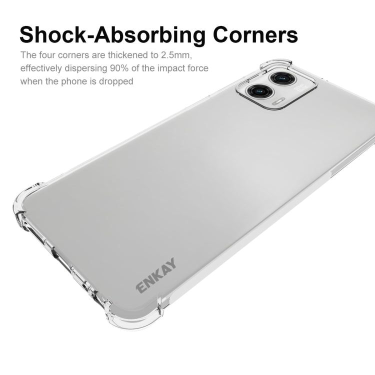 For Motorola Moto G73 5G ENKAY Hat-Prince Clear TPU Shockproof Case Soft Anti-slip Cover - Motorola Cases by ENKAY | Online Shopping UK | buy2fix