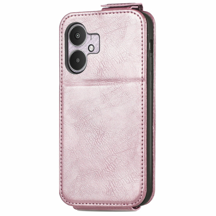 For Xiaomi Redmi 13C 5G Zipper Wallet Vertical Flip Leather Phone Case(Pink) - 13C Cases by buy2fix | Online Shopping UK | buy2fix