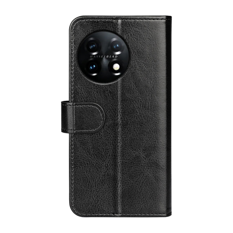 For OnePlus 11 R64 Texture Horizontal Flip Leather Phone Case(Black) - OnePlus Cases by buy2fix | Online Shopping UK | buy2fix