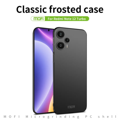 For Xiaomi Redmi Note 12 Turbo 5G MOFI Micro-Frosted PC Ultra-thin Hard Phone Case(Blue) - Xiaomi Cases by MOFI | Online Shopping UK | buy2fix