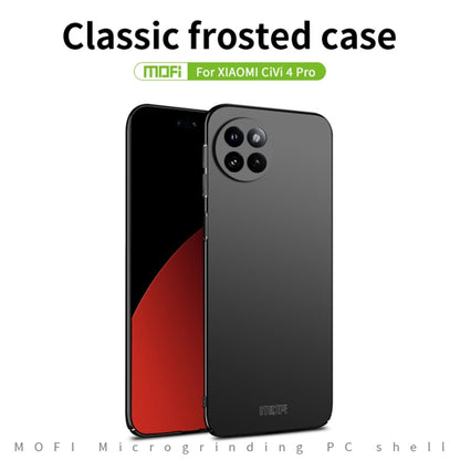 For?Xiaomi Civi 4 Pro MOFI Micro-Frosted PC Ultra-thin Hard Phone Case(Red) - Xiaomi Cases by MOFI | Online Shopping UK | buy2fix