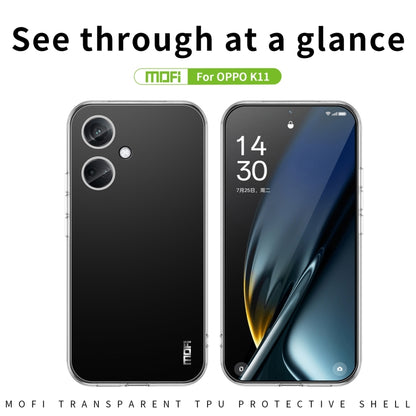 For OPPO K11 MOFI Ming Series Transparent Ultra-thin TPU Phone Case(Transparent) - OPPO Cases by MOFI | Online Shopping UK | buy2fix