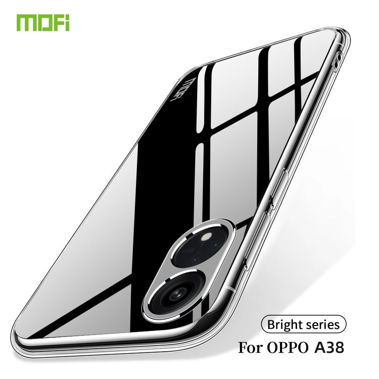 For OPPO A38 MOFI Ming Series Transparent Ultra-thin TPU Phone Case(Transparent) - OPPO Cases by MOFI | Online Shopping UK | buy2fix