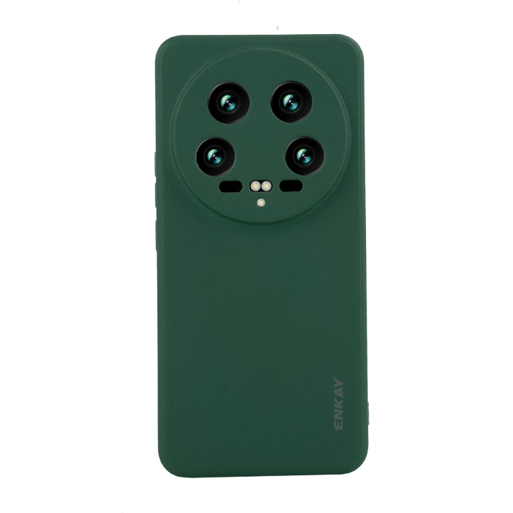 For Xiaomi 14 Ultra ENKAY Hat-Prince Liquid Silicone Shockproof Soft Phone Case(Dark Green) - 14 Ultra Cases by ENKAY | Online Shopping UK | buy2fix