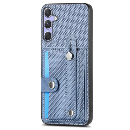 For Samsung Galaxy S25 Ultra 5G Wristband Kickstand Wallet Back Phone Case with Tool Knife(Blue) - Galaxy S25 Ultra 5G Cases by buy2fix | Online Shopping UK | buy2fix