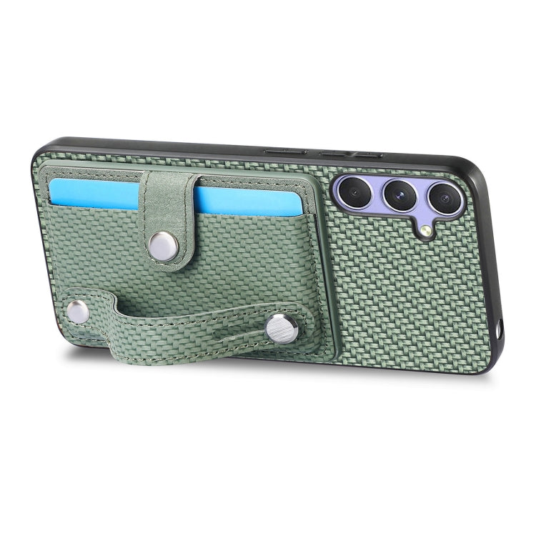 For Samsung Galaxy S25 Ultra 5G Wristband Kickstand Wallet Back Phone Case with Tool Knife(Green) - Galaxy S25 Ultra 5G Cases by buy2fix | Online Shopping UK | buy2fix