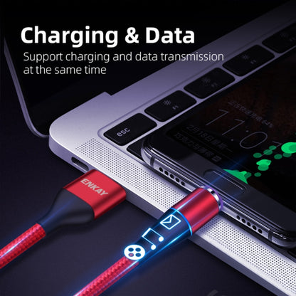 ENKAY ENK-CB1391 5A USB to Type-C Magnetic Fast Charging Data Cable with LED Light, Length: 1m(Red) - Charging Cable & Head by ENKAY | Online Shopping UK | buy2fix