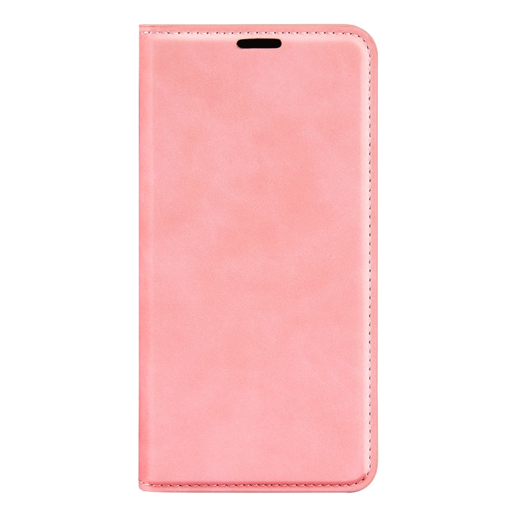 For iPhone 16 Pro Retro-skin  Magnetic Suction Leather Phone Case(Pink) - iPhone 16 Pro Cases by buy2fix | Online Shopping UK | buy2fix