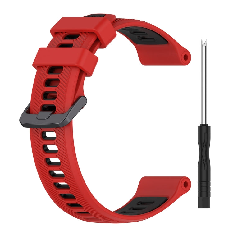 For Garmin Instinct 2 Sports Two-Color Silicone Watch Band(Red+Black) - Watch Bands by buy2fix | Online Shopping UK | buy2fix