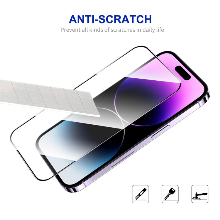 For iPhone 16 2pcs ENKAY Full Glue High Aluminum-silicon Tempered Glass Film - iPhone 16 Tempered Glass by ENKAY | Online Shopping UK | buy2fix