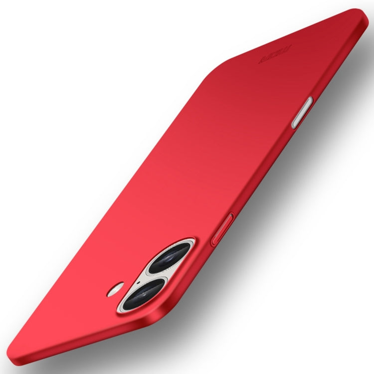 For iPhone 16 Plus MOFI Frosted PC Ultra-thin Hard Phone Case(Red) - iPhone 16 Plus Cases by MOFI | Online Shopping UK | buy2fix