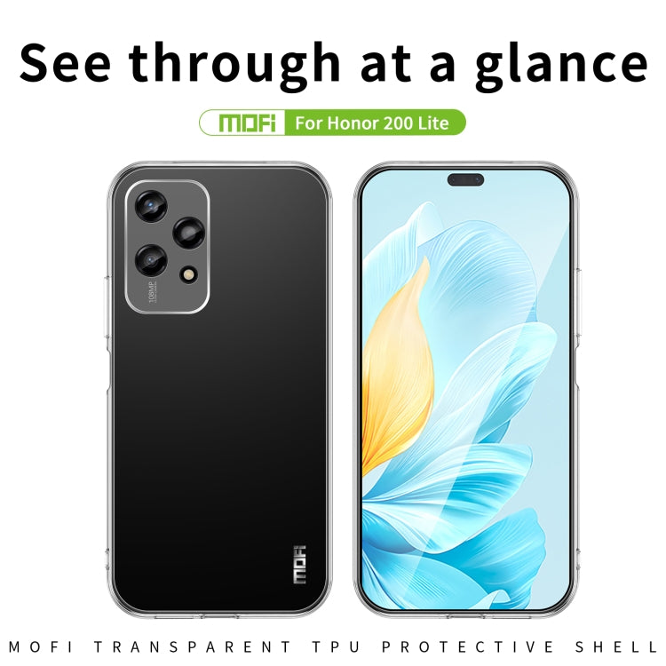 For Honor 200 Lite Global MOFI Ming Series Ultra-thin TPU Phone Case(Transparent) - Honor Cases by MOFI | Online Shopping UK | buy2fix