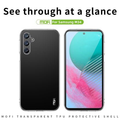 For Samsung Galaxy M34 5G MOFI Ming Series Ultra-thin TPU Phone Case(Transparent) - Galaxy Phone Cases by MOFI | Online Shopping UK | buy2fix