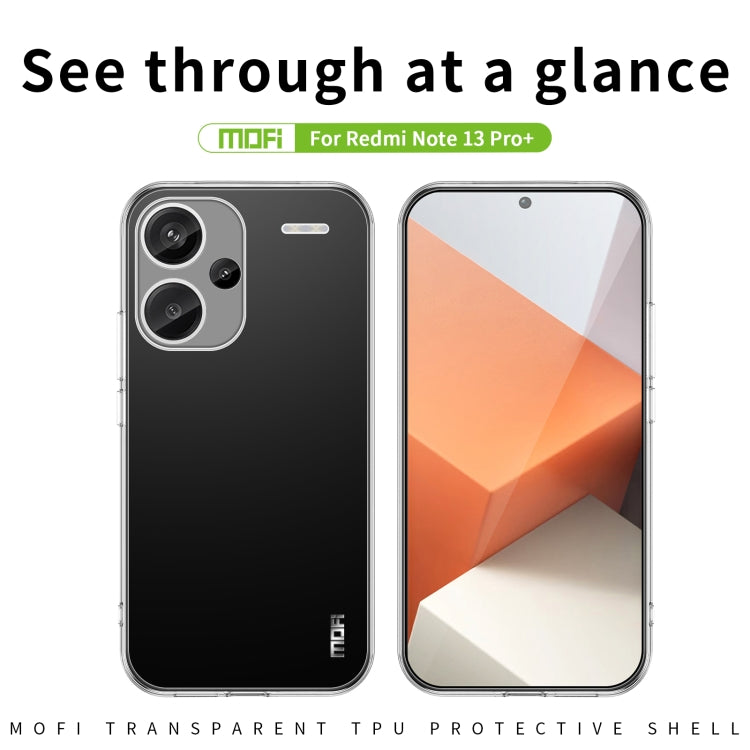 For Xiaomi Redmi Note 13 Pro+ MOFI Ming Series Ultra-thin TPU Phone Case(Transparent) - Note 13 Pro+ Cases by MOFI | Online Shopping UK | buy2fix