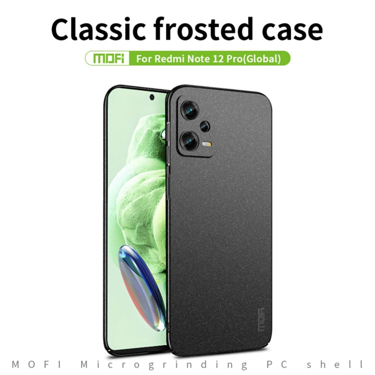 For Xiaomi Redmi Note 12 Pro Global MOFI Fandun Series Frosted PC Ultra-thin All-inclusive Phone Case(Blue) - Xiaomi Cases by MOFI | Online Shopping UK | buy2fix