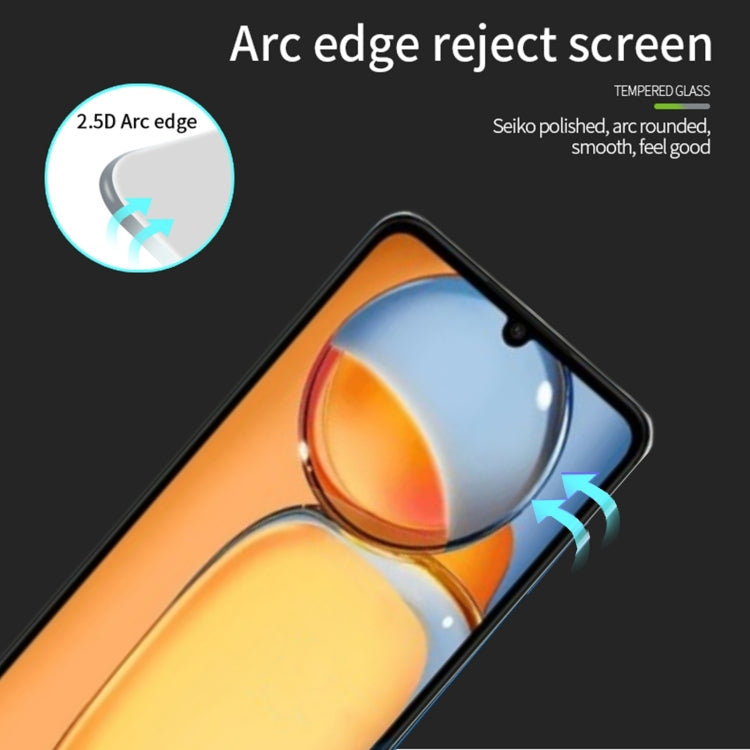 For Xiaomi Poco C65 PINWUYO 9H 2.5D Full Screen Tempered Glass Film(Black) -  by PINWUYO | Online Shopping UK | buy2fix