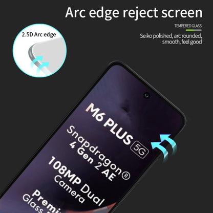 For Xiaomi Poco M6 Plus PINWUYO 9H 2.5D Full Screen Tempered Glass Film(Black) -  by PINWUYO | Online Shopping UK | buy2fix