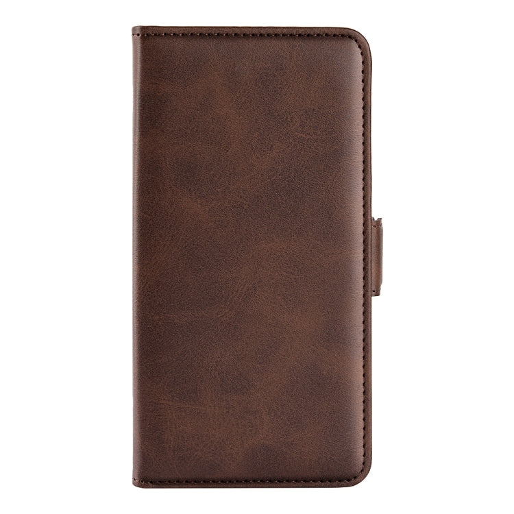 For Motorola Edge 5G 2024 Dual-side Magnetic Buckle Horizontal Flip Leather Phone Case(Brown) - Motorola Cases by buy2fix | Online Shopping UK | buy2fix