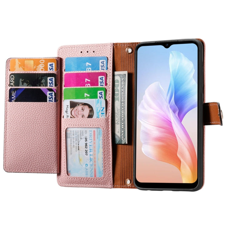 For DOOGEE X98 Pro / X98 Love Zipper Lanyard Leather Phone Case(Pink) - Doogee Cases by buy2fix | Online Shopping UK | buy2fix