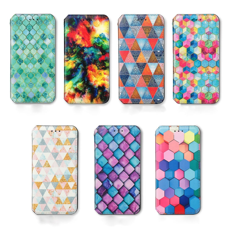 For DOOGEE X98 Pro / X98 CaseNeo Colorful Magnetic Leather Phone Case(Nordic Rhombus) - Doogee Cases by buy2fix | Online Shopping UK | buy2fix