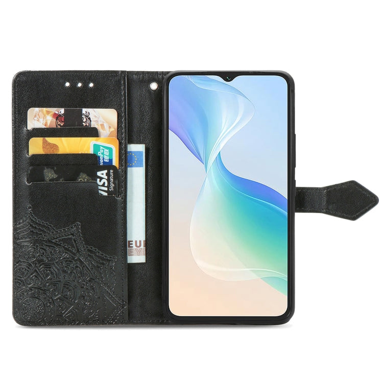 For Blackview C30 Pro Mandala Flower Embossed Leather Phone Case(Black) - More Brand by buy2fix | Online Shopping UK | buy2fix