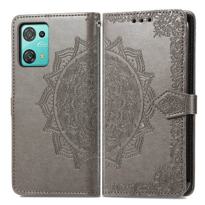 For Blackview C30 Pro Mandala Flower Embossed Leather Phone Case(Gray) - More Brand by buy2fix | Online Shopping UK | buy2fix