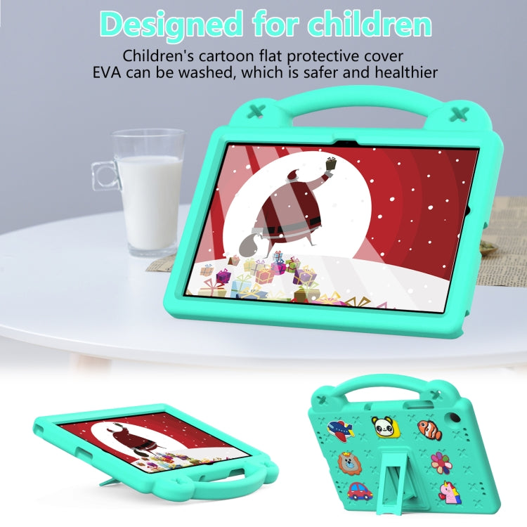 For Samsung Galaxy Tab A9+ X216B Handle Kickstand Children EVA Shockproof Tablet Case(Mint Green) - Galaxy Tab A9+ by buy2fix | Online Shopping UK | buy2fix