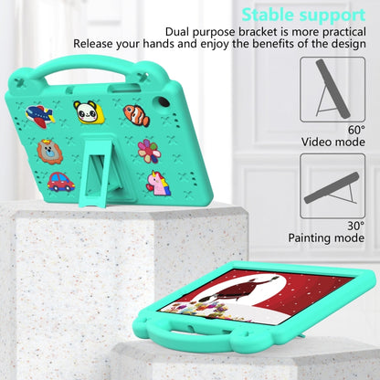 For Samsung Galaxy Tab A9+ X216B Handle Kickstand Children EVA Shockproof Tablet Case(Mint Green) - Galaxy Tab A9+ by buy2fix | Online Shopping UK | buy2fix