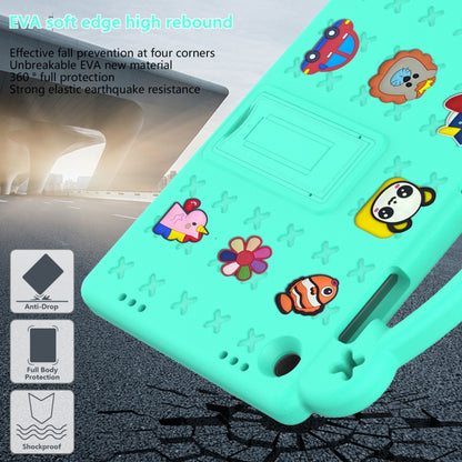 For Samsung Galaxy Tab A9+ X216B Handle Kickstand Children EVA Shockproof Tablet Case(Mint Green) - Galaxy Tab A9+ by buy2fix | Online Shopping UK | buy2fix