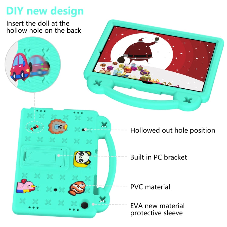 For Samsung Galaxy Tab A9+ X216B Handle Kickstand Children EVA Shockproof Tablet Case(Mint Green) - Galaxy Tab A9+ by buy2fix | Online Shopping UK | buy2fix