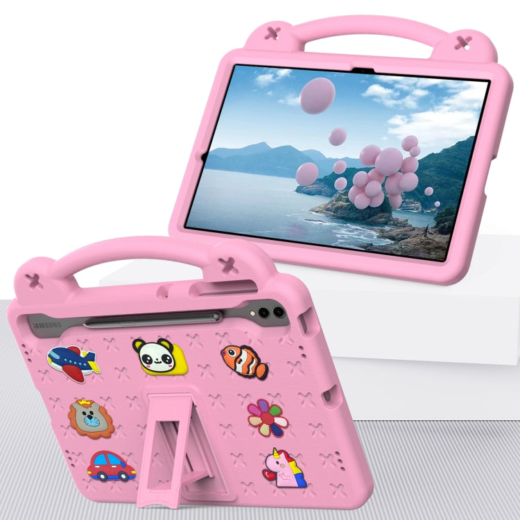 For Samsung Galaxy Tab S10+12.4 X820 Handle Kickstand Children EVA Shockproof Tablet Case(Pink) - Tab S10+ Cases by buy2fix | Online Shopping UK | buy2fix