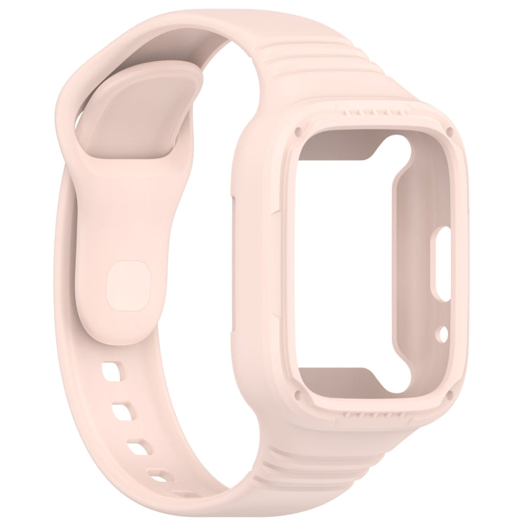 For Redmi Watch 3 Lite Integrated Fully Enclosed Silicone Watch Band(Pink) - Watch Bands by buy2fix | Online Shopping UK | buy2fix