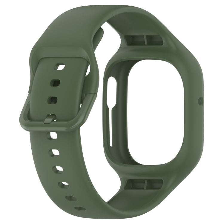 For Honor Watch 4 Integrated Fully Enclosed Silicone Watch Band(Dark Green) - Watch Bands by buy2fix | Online Shopping UK | buy2fix