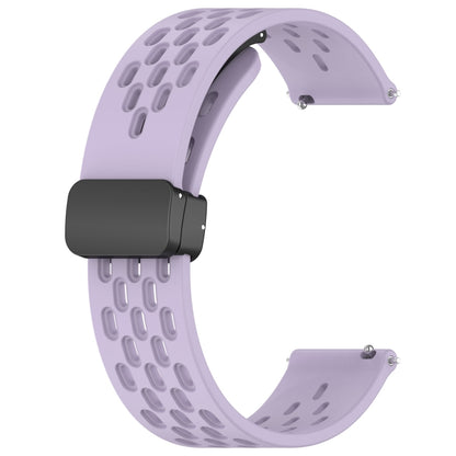 For Honor Watch GS 3 22mm Folding Magnetic Clasp Silicone Watch Band(Purple) - Watch Bands by buy2fix | Online Shopping UK | buy2fix