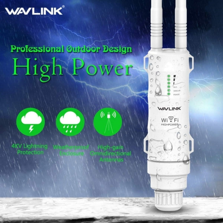 WAVLINK WN570HA1 Weatherproof 2.4+5GHz 600Mbps Outdoor WiFi Range Router Extender, Plug:EU Plug - Wireless Routers by WAVLINK | Online Shopping UK | buy2fix