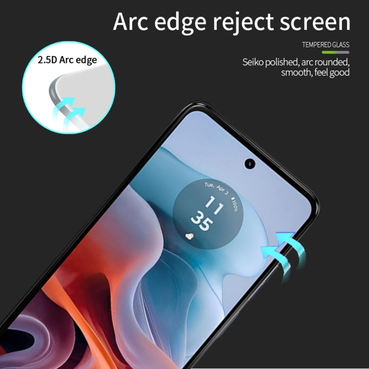 For Motorola Moto G34 MOFI 9H 2.5D Full Screen Tempered Glass Film(Black) - Motorola Tempered Glass by MOFI | Online Shopping UK | buy2fix